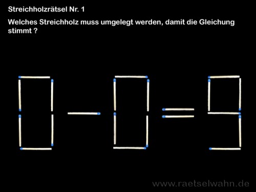 Streichholzrätsel Nr.1