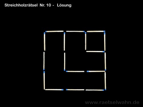 Streichholzrätsel Nr. 10 - Lösung