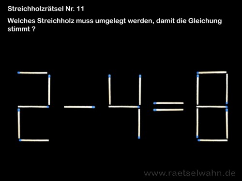 Streichholzrätsel Nr. 11