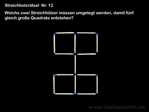 Streichholzrätsel Nr. 12